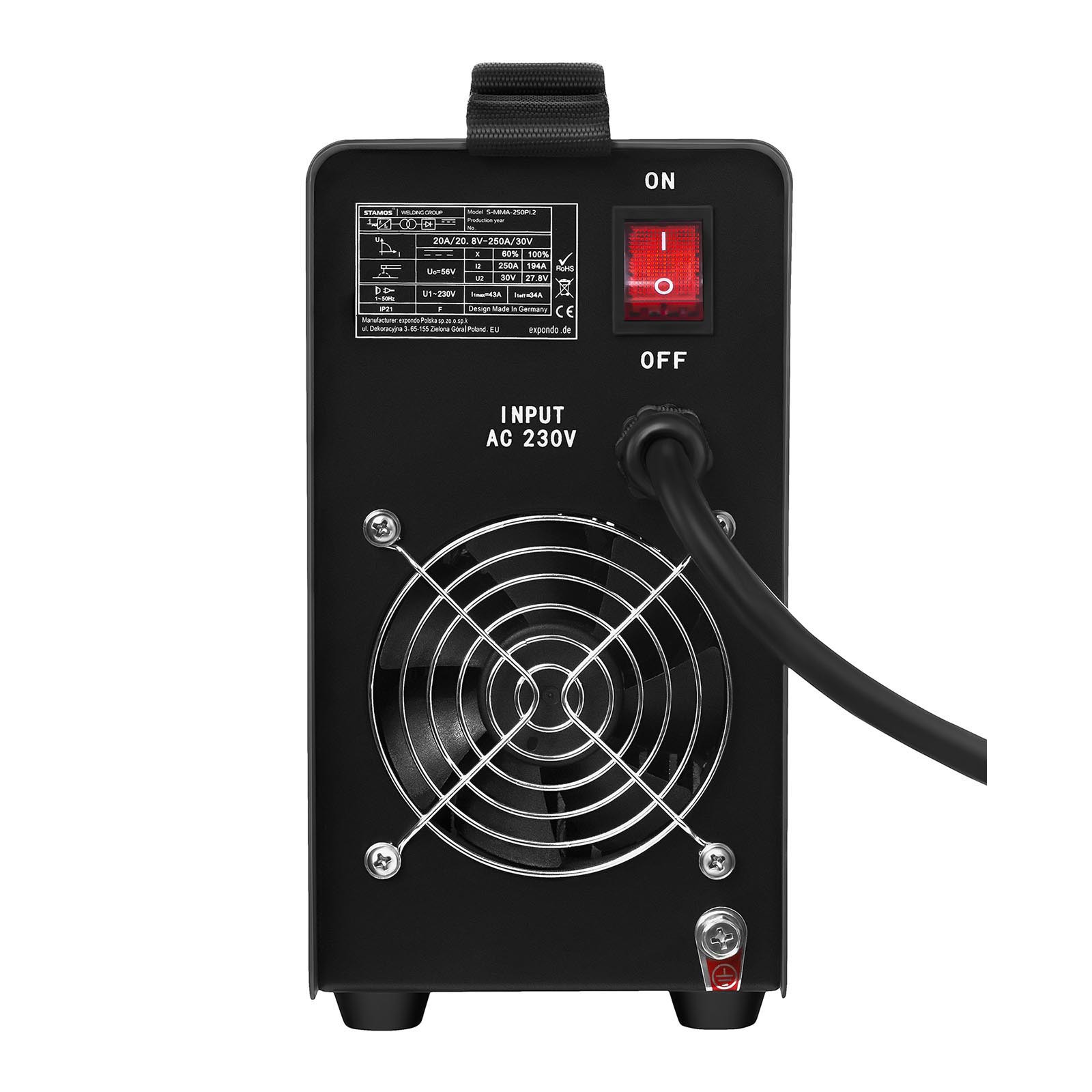 Kompaktowa niezawodna spawarka MMA IGBT z wyświetlaczem LED 250A 230V S-MMA-250PI.2 - obrazek 3