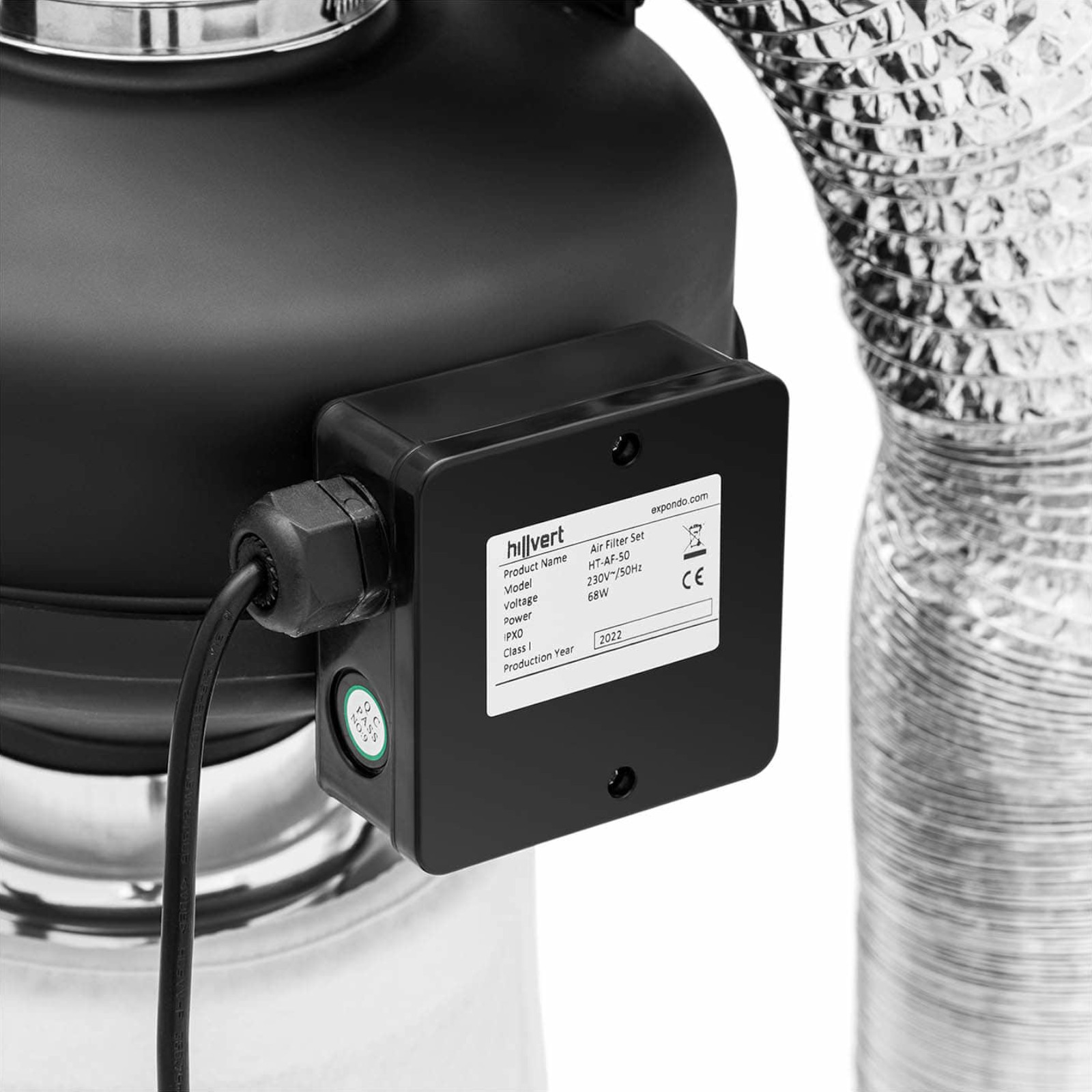 Zestaw wentylacyjny wentylator filtr węglowy 50 cm rura wentylacyjna śr. 102 mm 10 m - obrazek 3